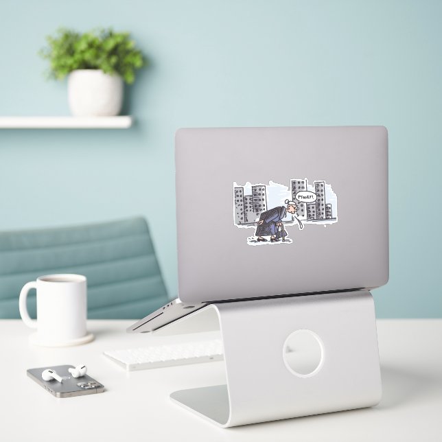 Konturdekal! Klistermärken (Laptop På Skrivbordet)