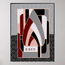 Konturdekonstruktion Abstrakt design Poster