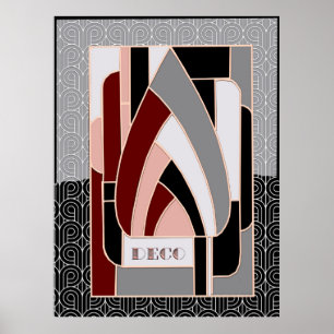Konturdekonstruktion Abstrakt design Poster
