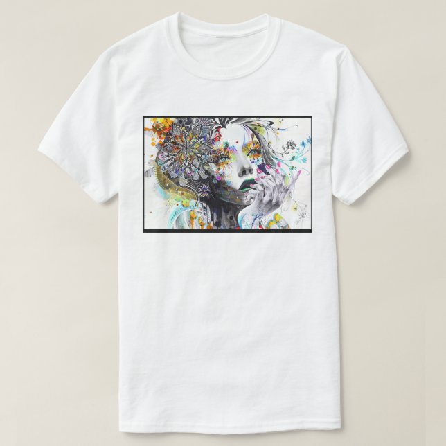 Konturdesign med Kreativ Kant T Shirt (Design framsida)