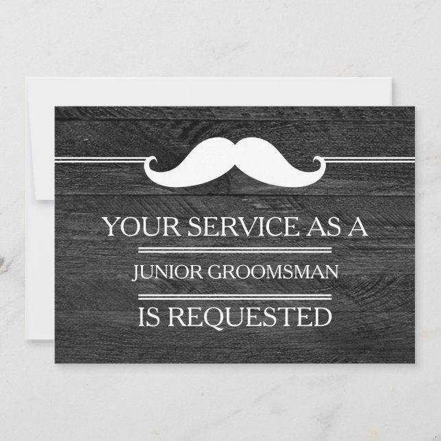 Konturera tjänsten som en Groomsman-begäran Inbjudningar (Framsida)