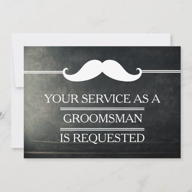 Konturera tjänsten som en Groomsman-begäran Inbjudningar (Framsida)