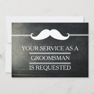 Konturera tjänsten som en Groomsman-begäran Inbjudningar