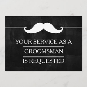 Konturera tjänsten som en Groomsman-begäran Inbjudningar