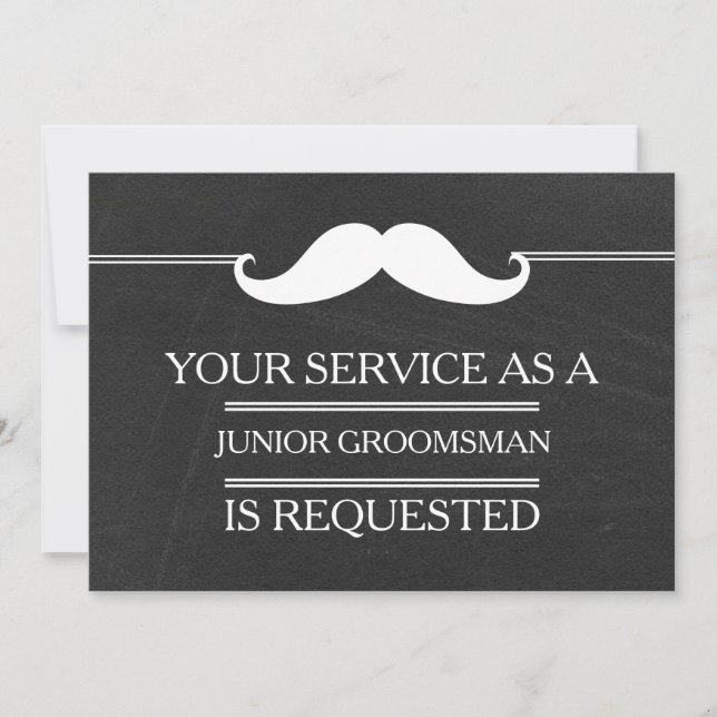 Konturera tjänsten som en Groomsman-begäran Inbjudningar (Framsida)