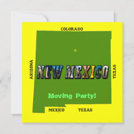 konturfototext för new mexico Karta Inbjudningar