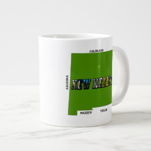 konturfototext för new mexico Karta Jumbo Mugg