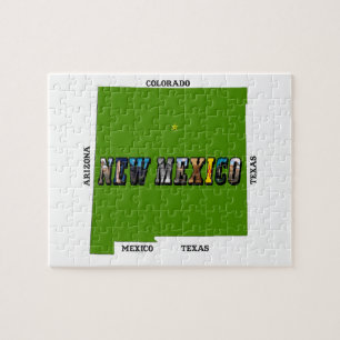 konturfototext för new mexico Karta Pussel