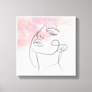 Konturkonsten teckning Kavankontur Canvastryck