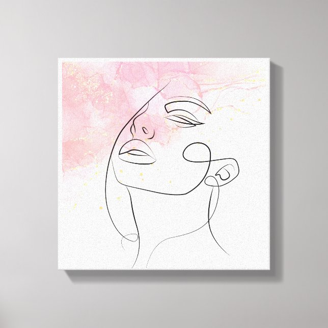 Konturkonsten teckning Kavankontur Canvastryck (Framsida)