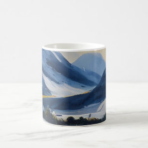 Konturmålning av Norge Kaffemugg