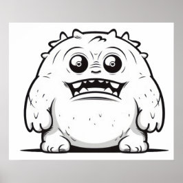 Konturskiss för monster poster