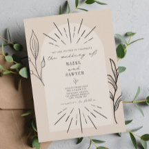 Konturskript för linjekonst Tan Desert Botanical B