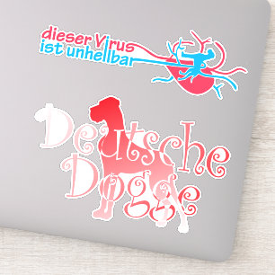 Konturstickerbild Grand Danois Klistermärken