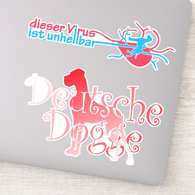 Konturstickerbild Grand Danois Klistermärken (Detalj)