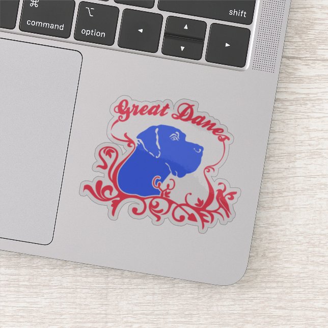 Konturstickerkul Great Dane Klistermärken (Detalj)