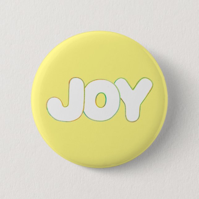 Konturteckning - Joy - ord i färg, knappar (Framsida)