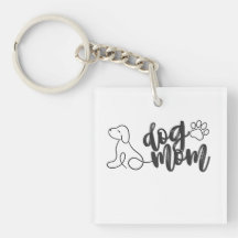 Konturutkast för hund Mamma | Minimalistiskt Hund