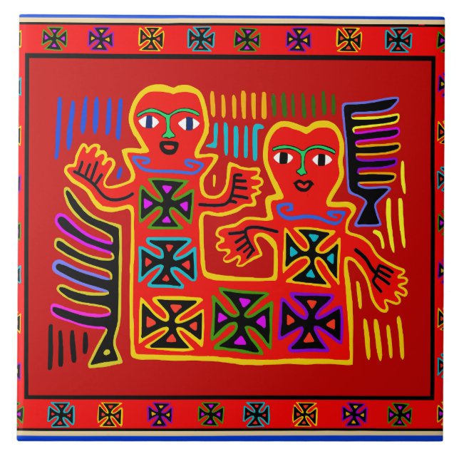 Konung och Drottning av Världen Kakelplatta (Framsidan)