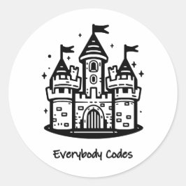 Konungariket Algorithmia Stickers Lakan Runt Klistermärke