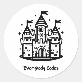 Konungariket Algorithmia Stickers Lakan Runt Klistermärke