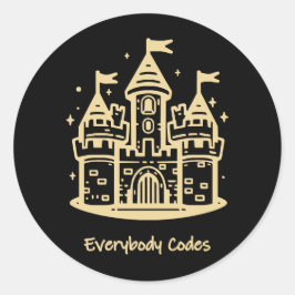 Konungariket Algorithmia Stickers Lakan Runt Klistermärke