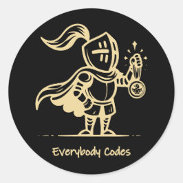 Konungariket Algorithmia Stickers Lakan Runt Klistermärke