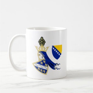Konungariket Bosnien jackande av arm Kaffemugg