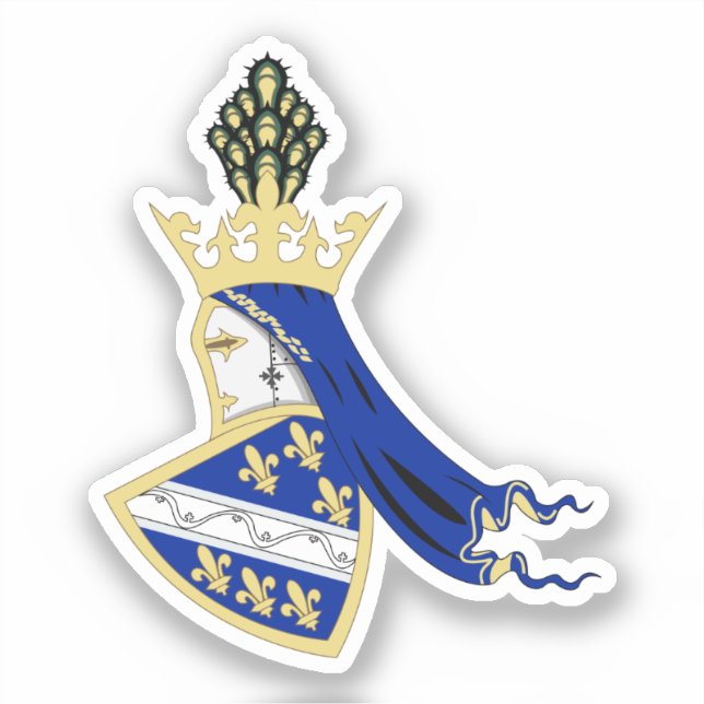 Konungariket Bosnien jackande av arm Klistermärken (Framsida)