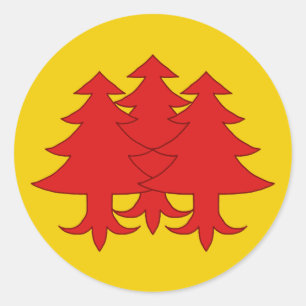 Konungariket Drachenwald Populace Badge Runt Klistermärke