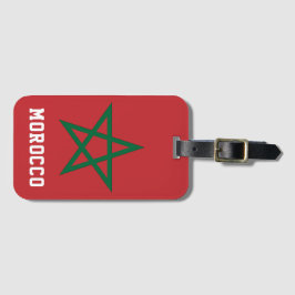 Konungariket Marocko, Flagga Red Grönt Star Morocc Bagagebricka