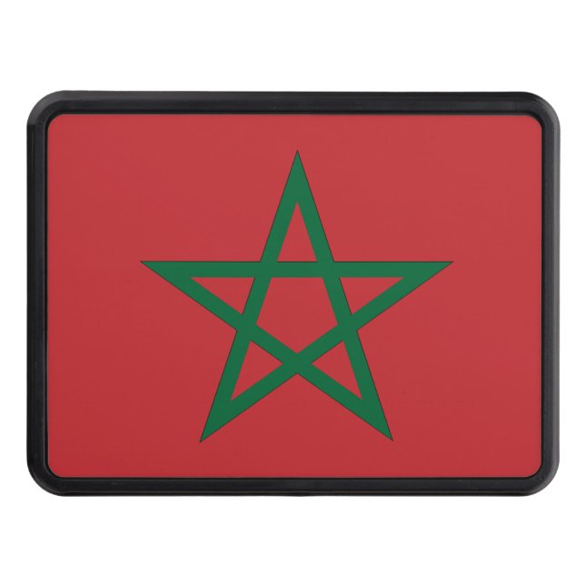 Konungariket Marocko, Flagga Red Grönt Star Morocc Dragkroksskydd (Framsidan)
