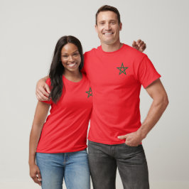 Konungariket Marocko, Flagga Red Grönt Star Morocc T Shirt