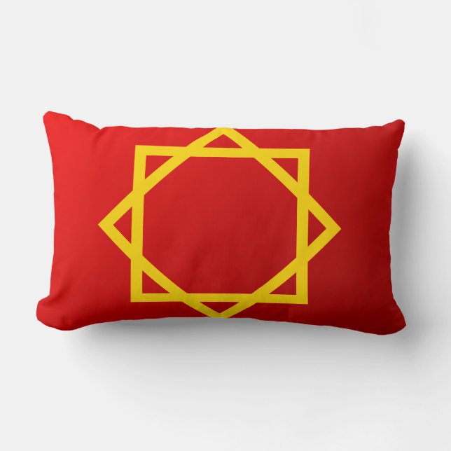 Konungariket Marockos patriotiske Flagga Lumbarkudde (Framsida)