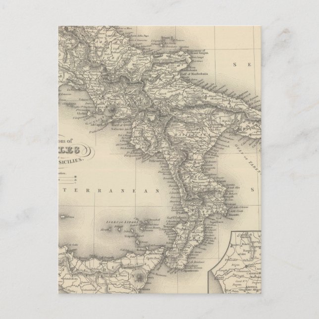 Konungariket Neapel Vykort (Framsida)