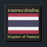 Konungariket Thailand Magnet<br><div class="desc">Konungariket Thailands historia: Konungariket Thailands färgade flagga, genom royalet Rama VI den 28 september 1917, visar hur fantastiskt skönhet och kultur i Konungariket Thailand är, och varje färg på flagga återspeglar tydligt detta. Den vita på flagga representerar renheten hos Buddha, den blå är Royalty och den röda, som blod, är...</div>