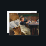 Konvalescent av Helene Schjerfbeck Vykort<br><div class="desc">Helene Schjerfbeck - The Convalescent,  1888. Helena Sofia (Helene) Schjerfbeck (1862-1946) var en finsk målare.</div>