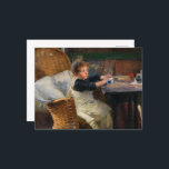 Konvalescent av Helene Schjerfbeck Vykort<br><div class="desc">Helene Schjerfbeck - The Convalescent,  1888. Helena Sofia (Helene) Schjerfbeck (1862-1946) var en finsk målare.</div>