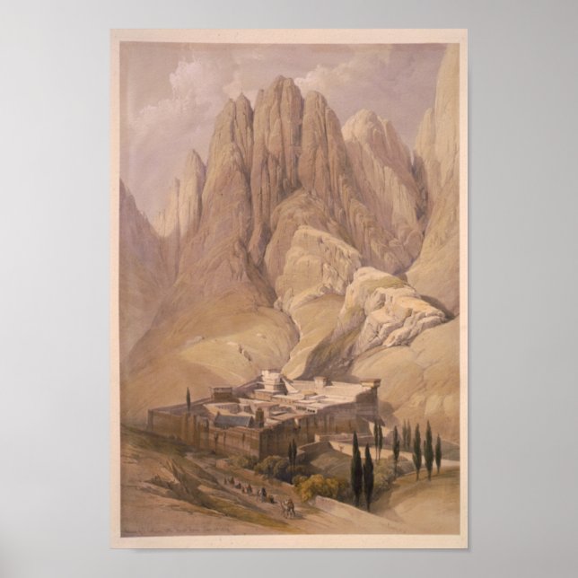 Konventet av St. Catherine med berget Horeb. Feb 1 Poster (Framsidan)