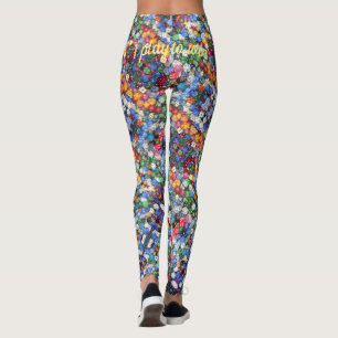 Konventets spelande Dice Comfortable "play to win" Leggings