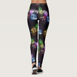 Konventets spelande Dice Comfortable "play to win" Leggings