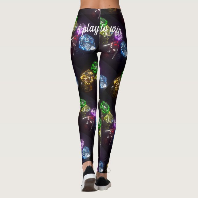 Konventets spelande Dice Comfortable "play to win" Leggings (Baksida)