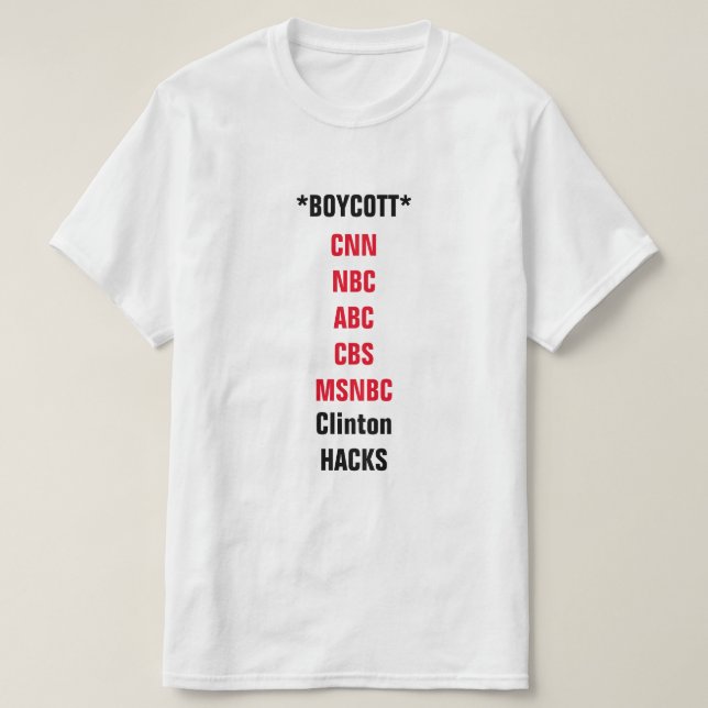 Konventionell massmediabojkott t shirt (Design framsida)
