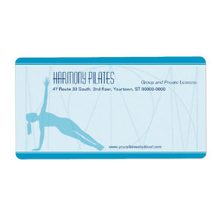 Konvergent Linjer Pilates Shipping Label Fraktsedel