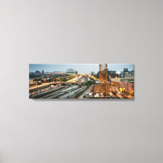 Konvergerande Chicago-huvudvägar Panorama Canvastryck