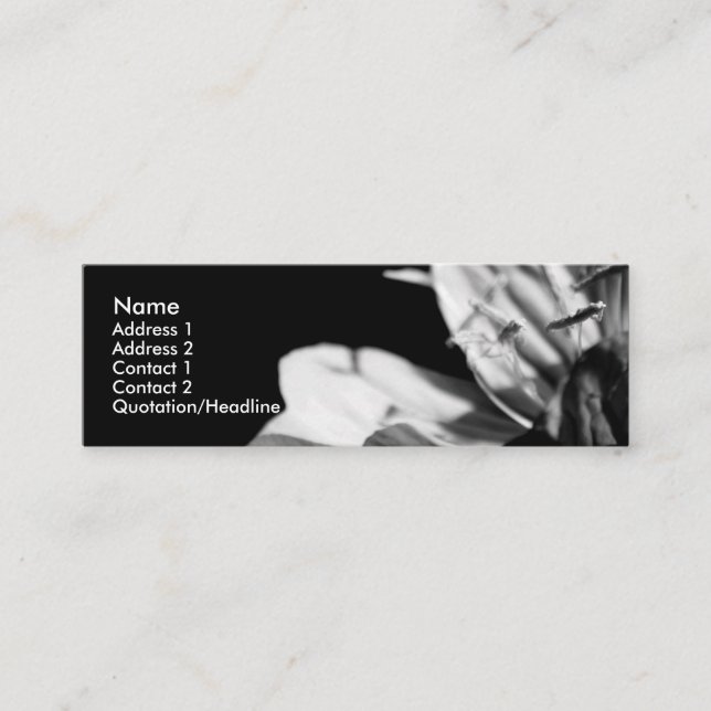 Konversation 2 Floral Photography Mini Buisness C Mini Visitkort (Framsida)