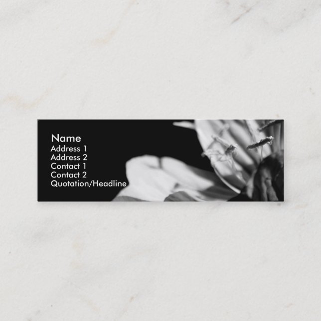 Konversation 2 Floral Photography Mini Buisness C Visitkort (Framsida)