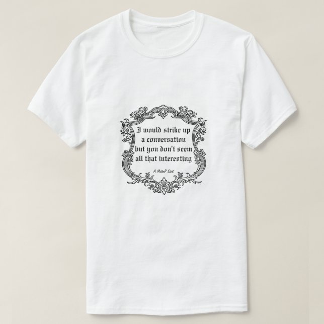 Konversation - en administratör t shirt (Design framsida)