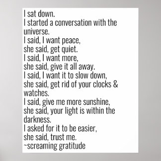 Konversation med Universe Poster