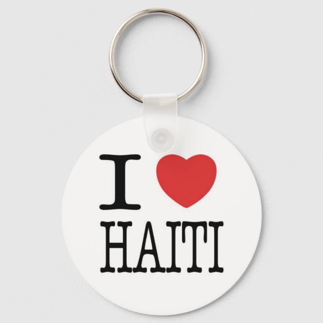 Konversationer med de levande: I <3 Haiti Nyckel Nyckelring (Framsida)